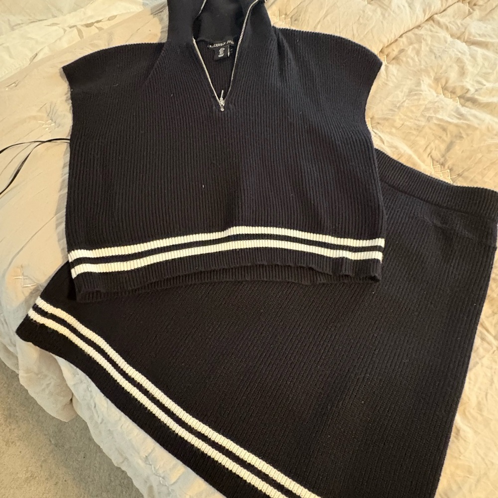 Sincerely Jules Black Knit Zip-Up